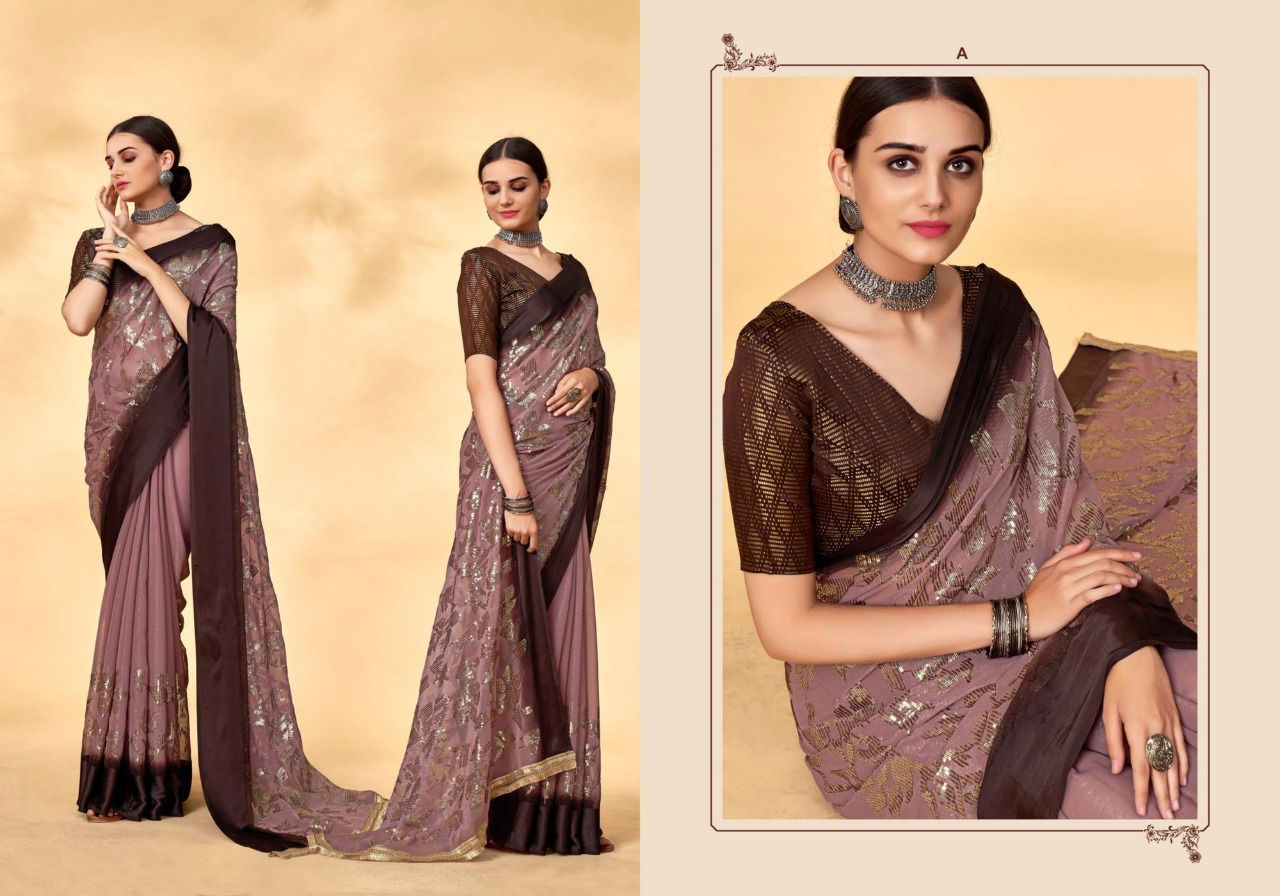 Ynf Varnam New Exclusive Wear Fancy Designer Sequence Satin Saree Collection
